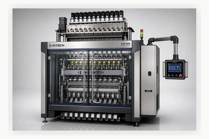 Multi-lane stick pack machine used for machine-platform review