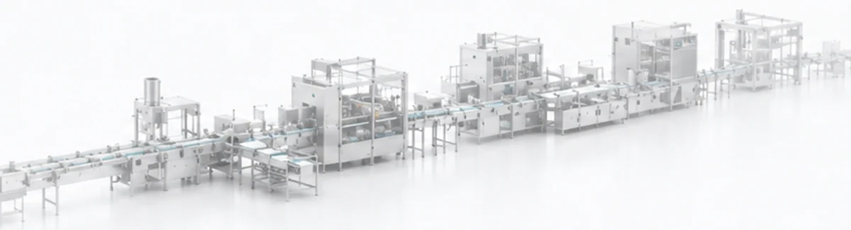 Connected packaging line context from primary packing to downstream handoff